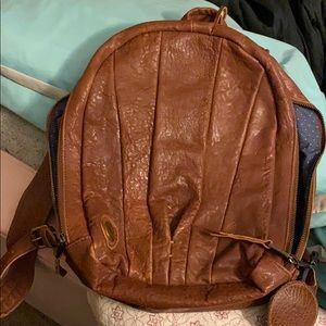 Wills leather goods brown backpack 13inches tall